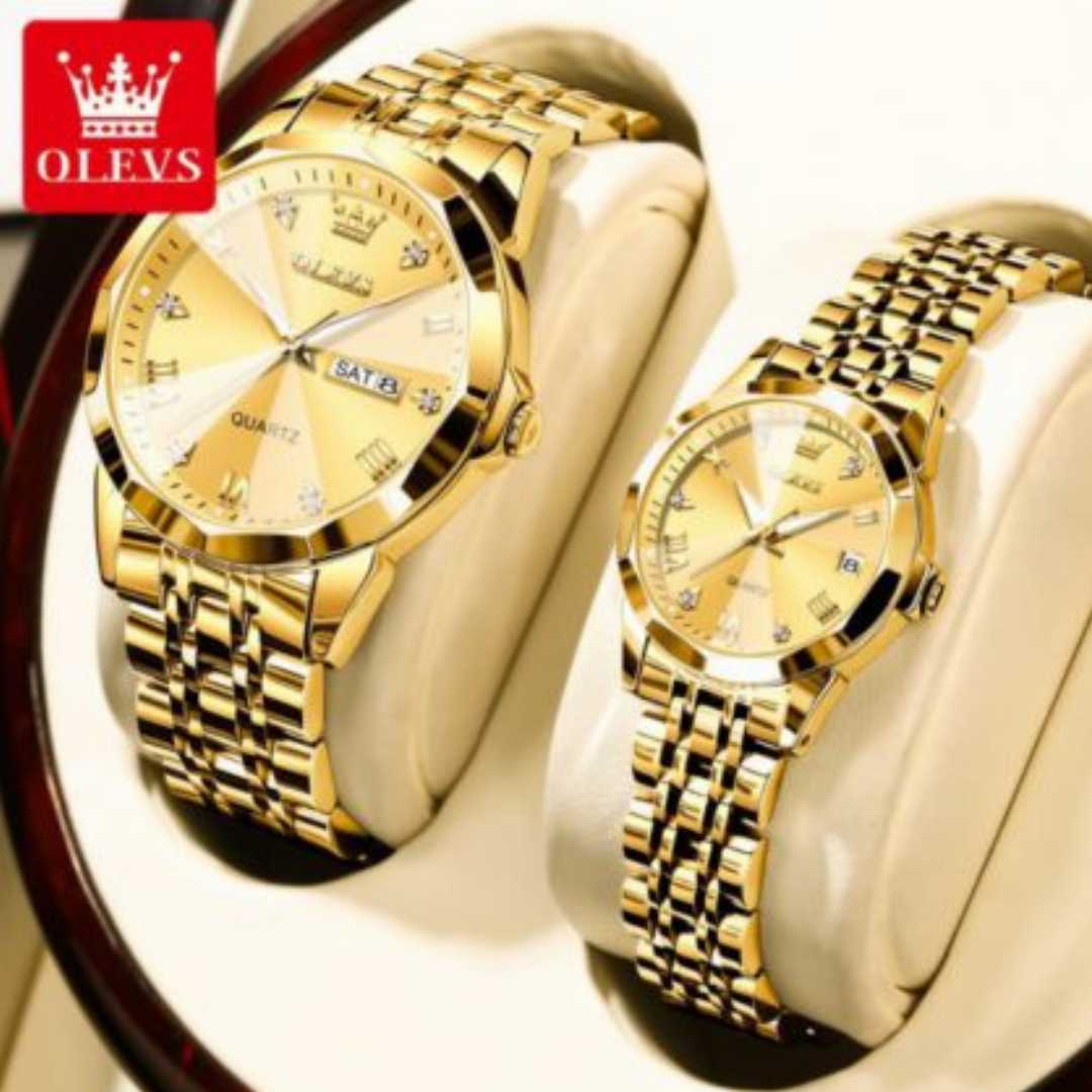 OLEVS,9931,Trendy,Korean,Style,Luminous,Calendar,with,Individual,Gift,Box,Couple,Watch