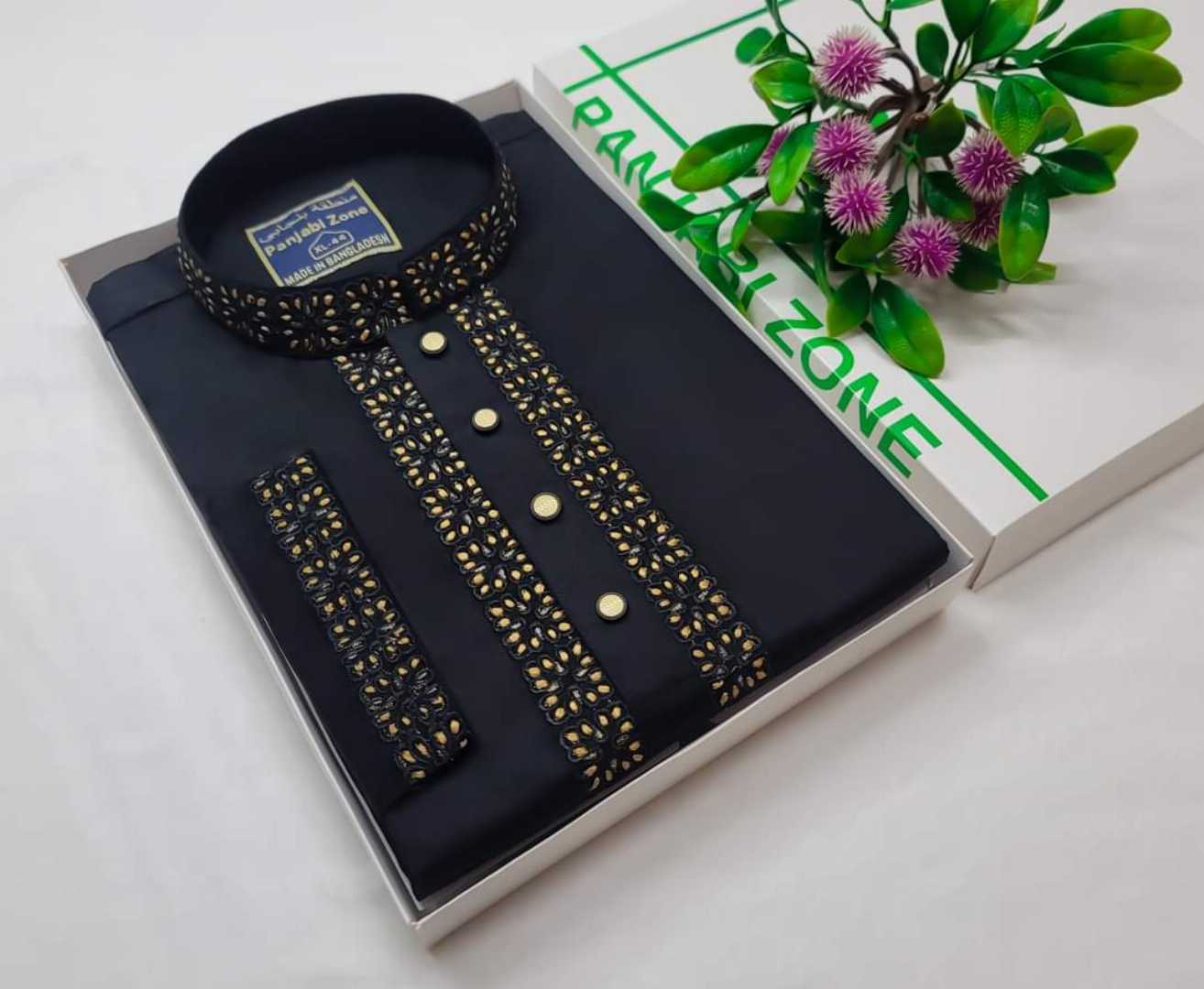 Eid,Special,Embroidered,Tencel,Cotton,Panjabi