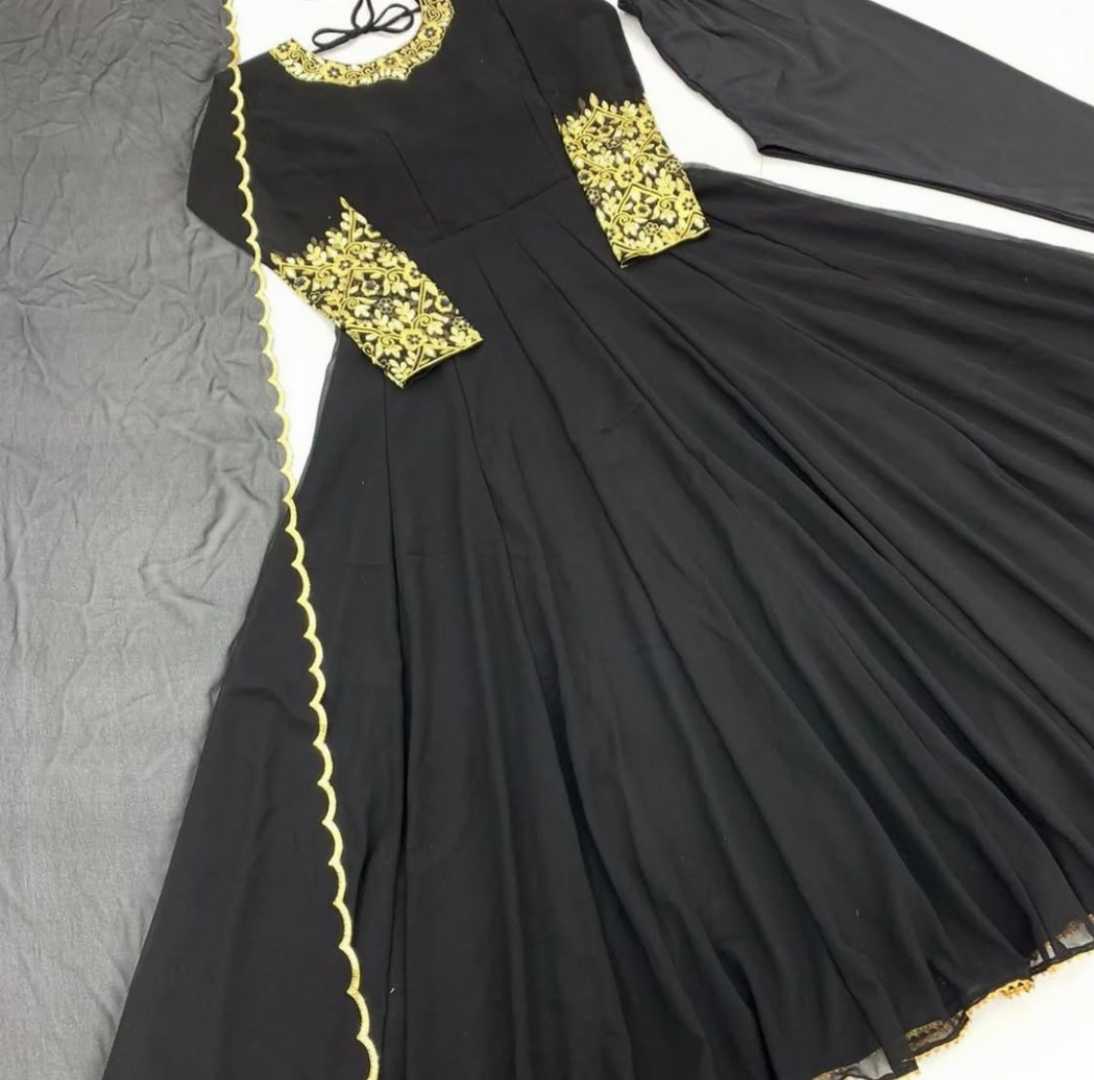 Embroidered,Georgette,Grown,Set